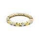 4 - Mira 1.04 ctw Marquise Yellow Sapphire and Round Natural Diamond Women Stackable Eternity Band 