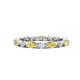1 - Mira 1.04 ctw Marquise Yellow Sapphire and Round Natural Diamond Women Stackable Eternity Band 