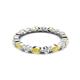 4 - Mira 1.04 ctw Marquise Yellow Sapphire and Round Natural Diamond Women Stackable Eternity Band 