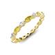 3 - Mira 1.04 ctw Marquise Yellow Sapphire and Round Natural Diamond Women Stackable Eternity Band 