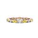 1 - Mira 1.04 ctw Marquise Yellow Sapphire and Round Natural Diamond Women Stackable Eternity Band 