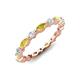 3 - Mira 1.04 ctw Marquise Yellow Sapphire and Round Natural Diamond Women Stackable Eternity Band 