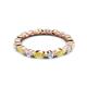 4 - Mira 1.04 ctw Marquise Yellow Sapphire and Round Natural Diamond Women Stackable Eternity Band 