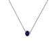 2 - Merilyn 3.00 mm Round Blue Sapphire Bezel Set Solitaire Pendant 