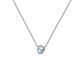 2 - Merilyn 3.00 mm Round Aquamarine Bezel Set Solitaire Pendant 