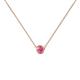 1 - Merilyn 3.00 mm Round Pink Tourmaline Bezel Set Solitaire Pendant 