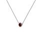 2 - Merilyn 3.00 mm Round Red Garnet Bezel Set Solitaire Pendant 