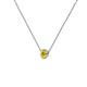 2 - Merilyn 3.00 mm Round Yellow Sapphire Bezel Set Solitaire Pendant 