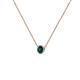 2 - Merilyn 3.00 mm Round London Blue Topaz Bezel Set Solitaire Pendant 