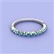 2 - Venice 2.00 mm Round London Blue Topaz 11 Stone Wedding Band 