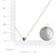 3 - Merilyn 3.40 mm Round Tanzanite Bezel Set Solitaire Pendant 