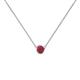 1 - Merilyn 3.40 mm Round Ruby Bezel Set Solitaire Pendant 
