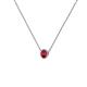 2 - Merilyn 3.40 mm Round Ruby Bezel Set Solitaire Pendant 