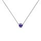 1 - Merilyn 3.40 mm Round Iolite Bezel Set Solitaire Pendant 