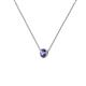 2 - Merilyn 3.40 mm Round Iolite Bezel Set Solitaire Pendant 