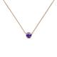 1 - Merilyn 3.40 mm Round Iolite Bezel Set Solitaire Pendant 