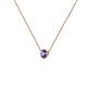 2 - Merilyn 3.40 mm Round Iolite Bezel Set Solitaire Pendant 