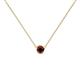 1 - Merilyn 3.40 mm Round Red Garnet Bezel Set Solitaire Pendant 