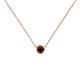 1 - Merilyn 3.40 mm Round Red Garnet Bezel Set Solitaire Pendant 