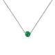 1 - Merilyn 3.40 mm Round Emerald Bezel Set Solitaire Pendant 