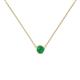1 - Merilyn 3.40 mm Round Emerald Bezel Set Solitaire Pendant 