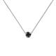 1 - Merilyn 3.40 mm Round Black Diamond Bezel Set Solitaire Pendant 