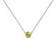 1 - Merilyn 3.40 mm Round Yellow Diamond Bezel Set Solitaire Pendant 