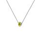 2 - Merilyn 3.40 mm Round Yellow Diamond Bezel Set Solitaire Pendant 