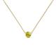 1 - Merilyn 3.40 mm Round Yellow Diamond Bezel Set Solitaire Pendant 