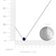3 - Merilyn 3.50 mm Round Blue Sapphire Bezel Set Solitaire Pendant 