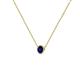2 - Merilyn 3.50 mm Round Blue Sapphire Bezel Set Solitaire Pendant 