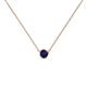1 - Merilyn 3.50 mm Round Blue Sapphire Bezel Set Solitaire Pendant 