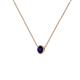 2 - Merilyn 3.50 mm Round Blue Sapphire Bezel Set Solitaire Pendant 