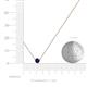 3 - Merilyn 3.50 mm Round Blue Sapphire Bezel Set Solitaire Pendant 