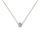 1 - Merilyn 3.50 mm Round Aquamarine Bezel Set Solitaire Pendant 