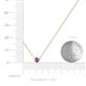 3 - Merilyn 3.50 mm Round Amethyst Bezel Set Solitaire Pendant 
