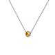 2 - Merilyn 3.50 mm Round Citrine Bezel Set Solitaire Pendant 