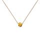 1 - Merilyn 3.50 mm Round Citrine Bezel Set Solitaire Pendant 