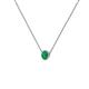 2 - Merilyn 3.50 mm Round Emerald Bezel Set Solitaire Pendant 