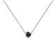 1 - Merilyn 3.50 mm Round Black Diamond Bezel Set Solitaire Pendant 