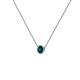 2 - Merilyn 3.50 mm Round London Blue Topaz Bezel Set Solitaire Pendant 