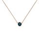 1 - Merilyn 3.50 mm Round London Blue Topaz Bezel Set Solitaire Pendant 