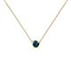 1 - Merilyn 3.50 mm Round Blue Diamond Bezel Set Solitaire Pendant 