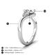 6 - Darya 1.06 ctw GIA Certified Pear Shape Natural Diamond (8 x 5 mm) accented Round Natural Diamond Women Solitaire Plus Wave Engagement Ring 