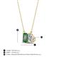 4 - Arika 1.21 ctw Emerald Shape Created Alexandrite with Pear Shape Lab Grown Diamond Toi Et Moi Women Pendant Necklace 