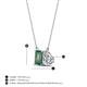 4 - Arika 1.21 ctw Emerald Shape Created Alexandrite with Pear Shape Lab Grown Diamond Toi Et Moi Women Pendant Necklace 