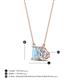 4 - Arika 0.90 ctw Emerald Shape Aquamarine with Pear Shape Lab Grown Diamond Toi Et Moi Women Pendant Necklace 