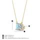 4 - Arika 0.90 ctw Emerald Shape Aquamarine with Pear Shape Lab Grown Diamond Toi Et Moi Women Pendant Necklace 