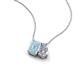 3 - Arika 0.90 ctw Emerald Shape Aquamarine with Pear Shape Lab Grown Diamond Toi Et Moi Women Pendant Necklace 