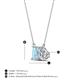 4 - Arika 0.90 ctw Emerald Shape Aquamarine with Pear Shape Lab Grown Diamond Toi Et Moi Women Pendant Necklace 